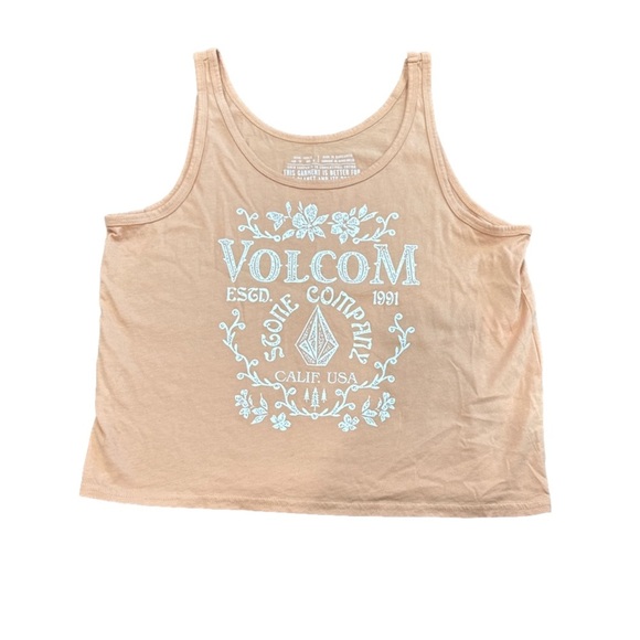 VOLCOM TO THE BANK TANK TOP CLAY - WOMENS extra small orange/peach - Picture 2 of 5